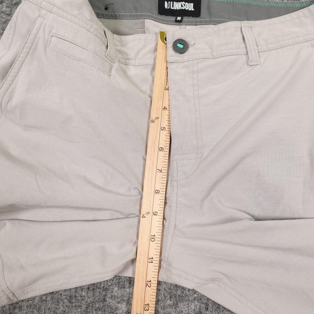 Linksoul Shorts Mens 30 Gray Boardwalker Performance‎ Stretch Lightweight Golf - Picture 5 of 8